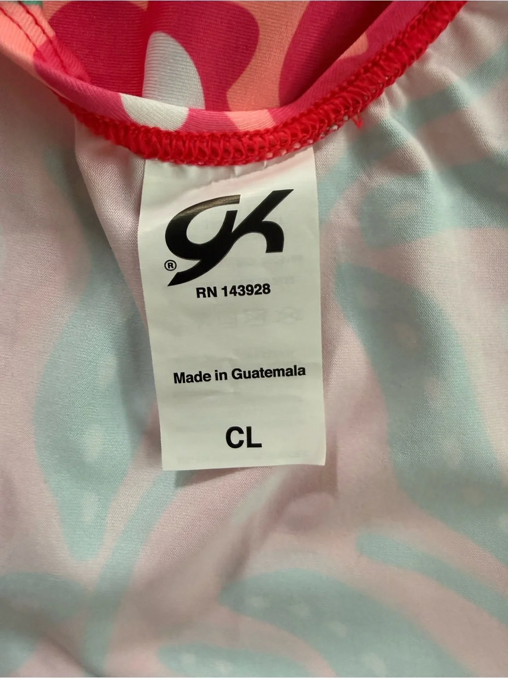 GK Elite Gymnastics Leotard Simone Biles Flower Power Sequin Bling Child Large